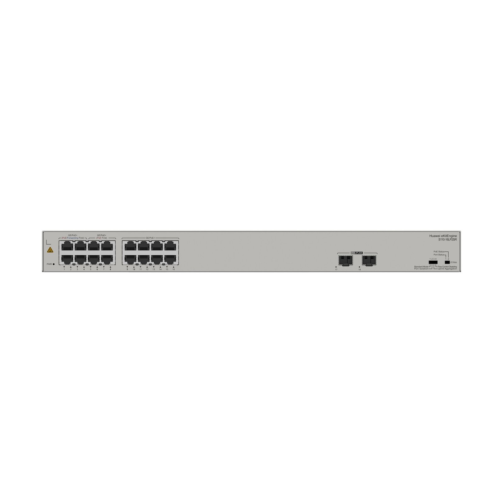 Huawei eKitEngine S110-16LP2SR 16-Port Gigabit PoE+ Unmanaged Switch